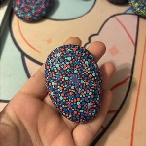Colorful Hand-Painted Stone